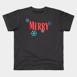 Merry. Spread Glad Tidings and Seasonal Cheer. Retro Christmas Style Kids T-Shirt